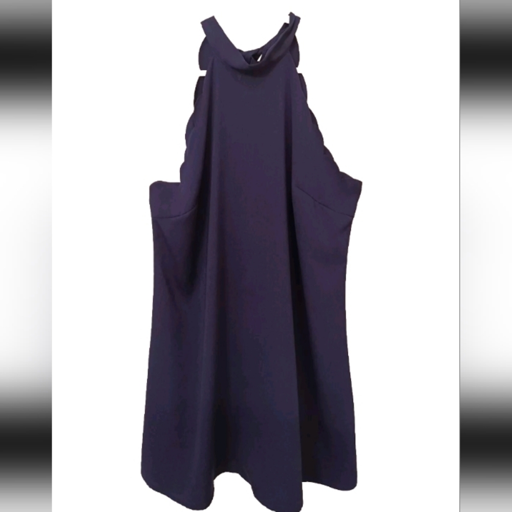 SHEIN Frenchy Scallop Trim Halter Neck Dress 1x NWOT